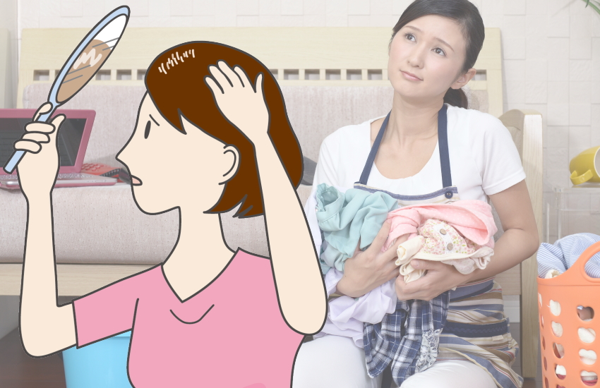 生活習慣が急に髪が薄くなった女性